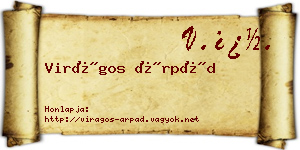 Virágos Árpád névjegykártya